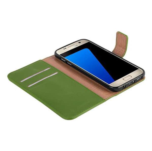 Deksel til Samsung Galaxy S7 Lommebokdeksel med magnetisk lukking, stativfunksjon og kortlomme
