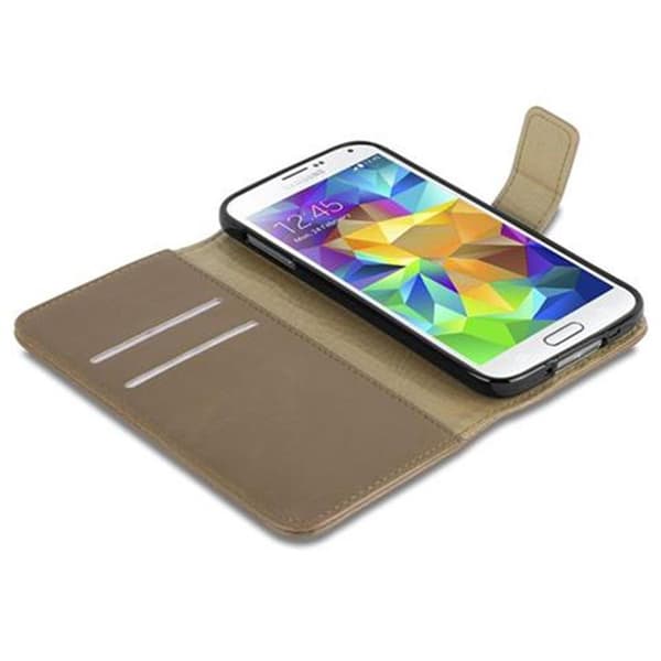 Samsung Galaxy S5 / S5 NEO Suojakotelo Suojakuori Lompakkokotelo Matkapuhelinkotelo jossa magneettisuljenta, jalusta-toiminto ja korttitasku