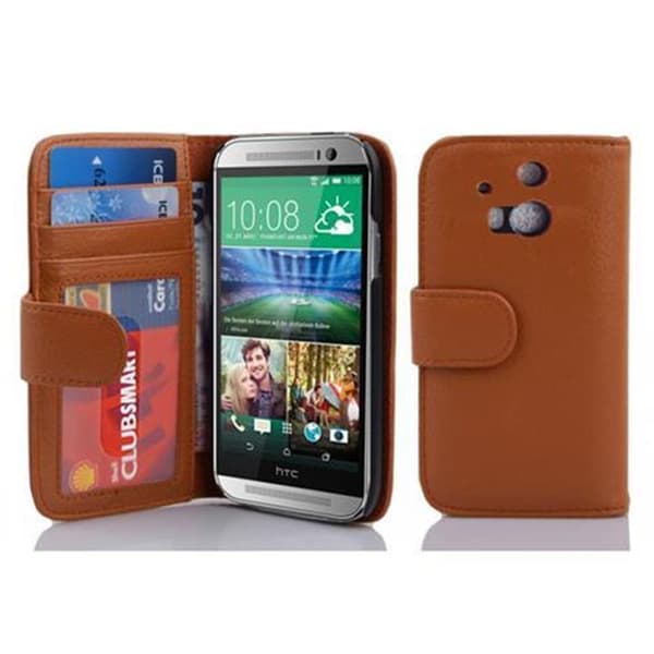 HTC ONE M8 Skal Fodral Mobilskydd med magnetisk stängning och 3 kortplatser