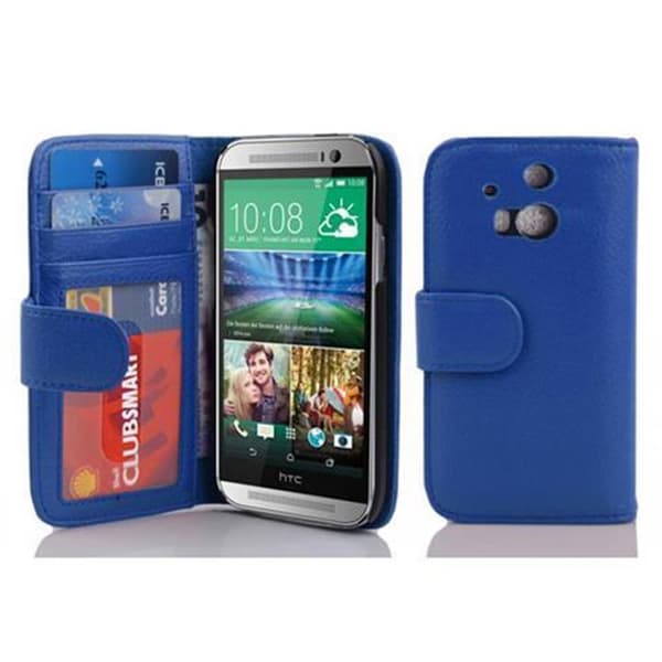 HTC ONE M8 Skal Fodral Mobilskydd med magnetisk stängning och 3 kortplatser