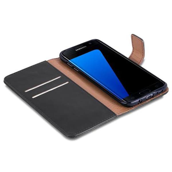 Samsung Galaxy S7 EDGE Suojakotelo Suojakuori Lompakkokotelo Matkapuhelinkotelo jossa magneettisuljenta, jalusta-toiminto ja korttitasku
