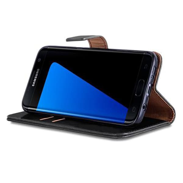 Samsung Galaxy S7 EDGE Suojakotelo Suojakuori Lompakkokotelo Matkapuhelinkotelo jossa magneettisuljenta, jalusta-toiminto ja korttitasku
