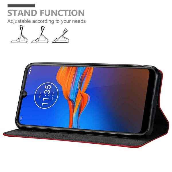 Motorola MOTO E6 PLUS Suojakotelo Suojakuori Lompakkokotelo Matkapuhelinkotelo jossa magneettisuljenta, jalusta-toiminto ja korttitasku