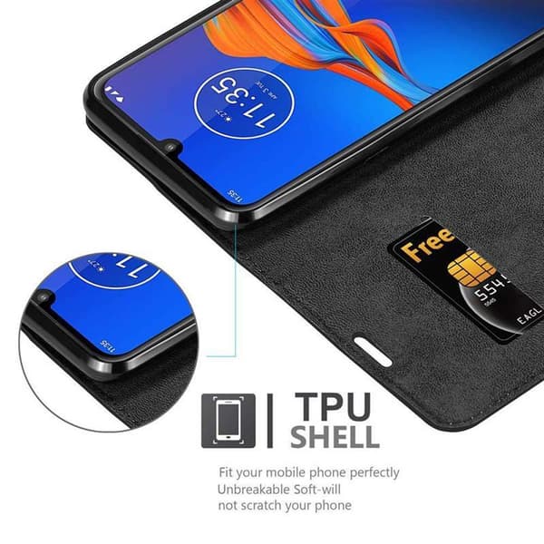 Motorola MOTO E6 PLUS Suojakotelo Suojakuori Lompakkokotelo Matkapuhelinkotelo jossa magneettisuljenta, jalusta-toiminto ja korttitasku