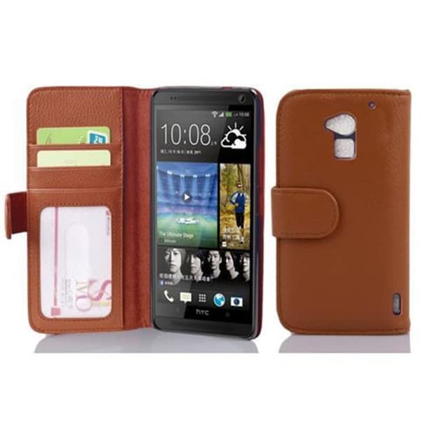 Lommebokdeksel til HTC ONE MAX T6 Deksel med magnetisk lukking og 3 kortplasser