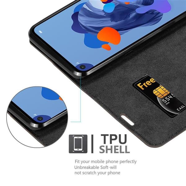 Huawei MATE 30 LITE Suojakotelo Suojakuori Lompakkokotelo Matkapuhelinkotelo jossa magneettisuljenta, jalusta-toiminto ja korttitasku