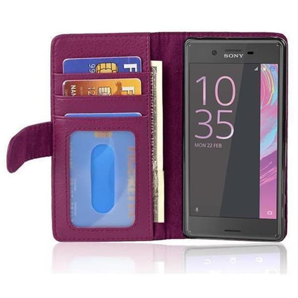 Sony Xperia X PERFORMANCE Skal Fodral Mobilskydd med magnetisk stängning och 3 kortplatser