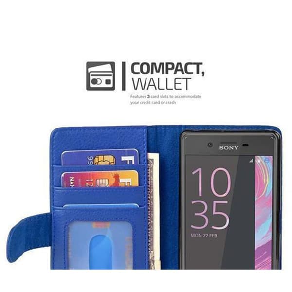 Sony Xperia X Suojakotelo Suojakuori Lompakkokotelo Matkapuhelinkotelo jossa on magneettisuljenta ja 3 korttipaikkaa