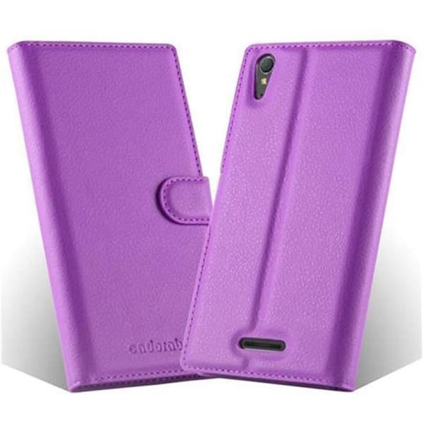Deksel til Sony Xperia T3 Lommebokdeksel med magnetisk lukking, stativfunksjon og kortlomme