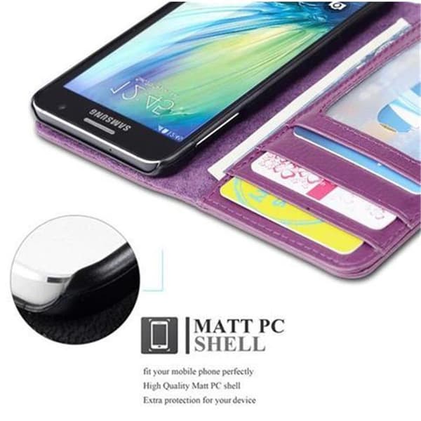 Lommebokdeksel til Samsung Galaxy A3 2015 Deksel med magnetisk lukking og 3 kortplasser