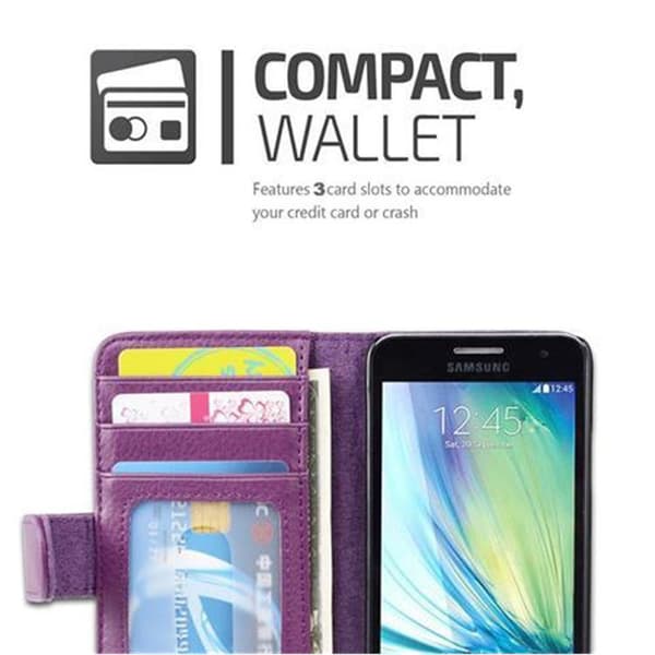 Lommebokdeksel til Samsung Galaxy A3 2015 Deksel med magnetisk lukking og 3 kortplasser