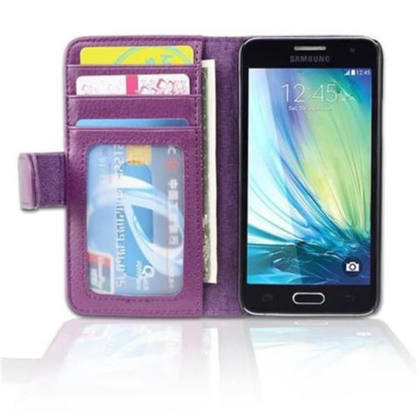 Lommebokdeksel til Samsung Galaxy A3 2015 Deksel med magnetisk lukking og 3 kortplasser