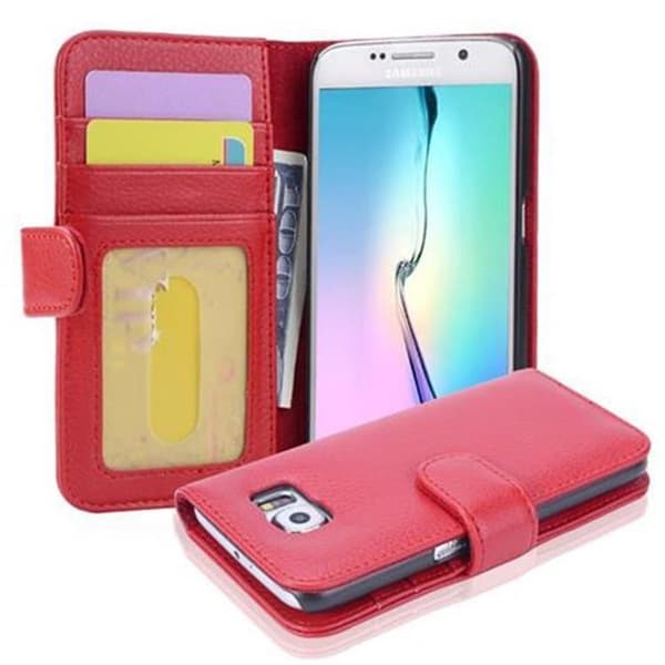 Samsung Galaxy S6 Suojakotelo Suojakuori Lompakkokotelo Matkapuhelinkotelo jossa on magneettisuljenta ja 3 korttipaikkaa
