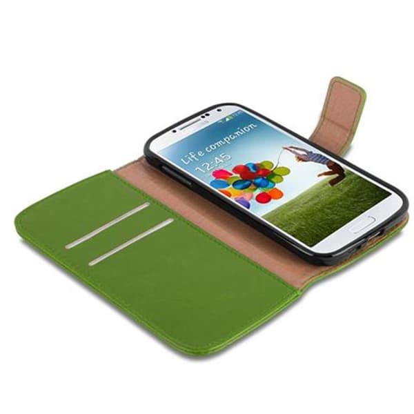 Samsung Galaxy S4 Suojakotelo Suojakuori Lompakkokotelo Matkapuhelinkotelo jossa magneettisuljenta, jalusta-toiminto ja korttitasku