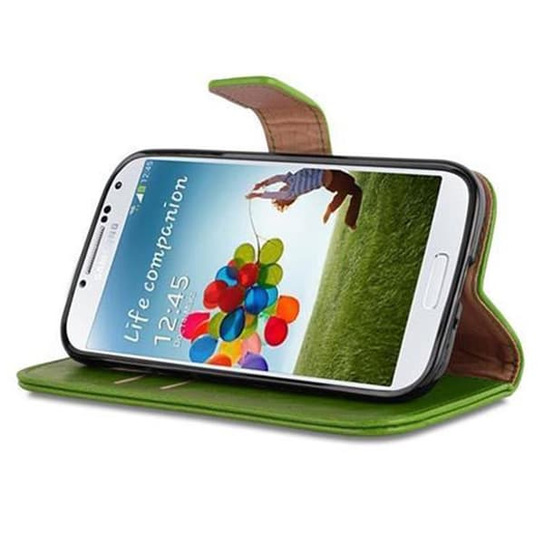 Samsung Galaxy S4 Suojakotelo Suojakuori Lompakkokotelo Matkapuhelinkotelo jossa magneettisuljenta, jalusta-toiminto ja korttitasku