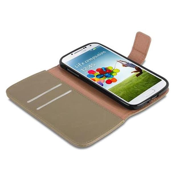 Samsung Galaxy S4 Suojakotelo Suojakuori Lompakkokotelo Matkapuhelinkotelo jossa magneettisuljenta, jalusta-toiminto ja korttitasku