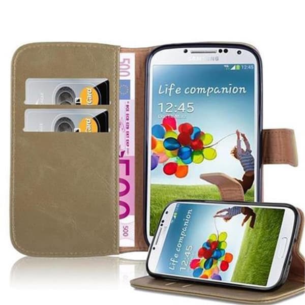 Samsung Galaxy S4 Suojakotelo Suojakuori Lompakkokotelo Matkapuhelinkotelo jossa magneettisuljenta, jalusta-toiminto ja korttitasku