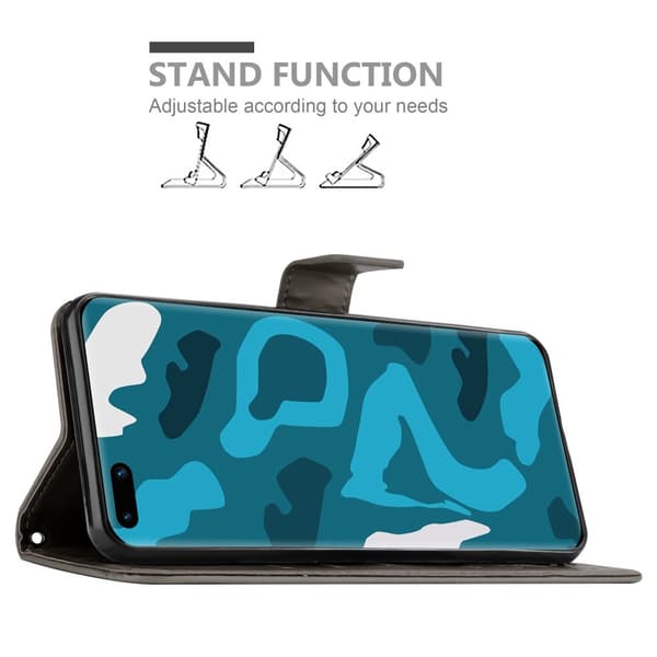 Deksel til Huawei P40 Lommebokdeksel i blomster design med magnetisk lukking, stativfunksjon og kortplasser