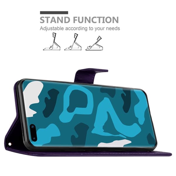 Deksel til Huawei P40 PRO / P40 PRO+ Lommebokdeksel i blomster design med magnetisk lukking, stativfunksjon og kortplasser