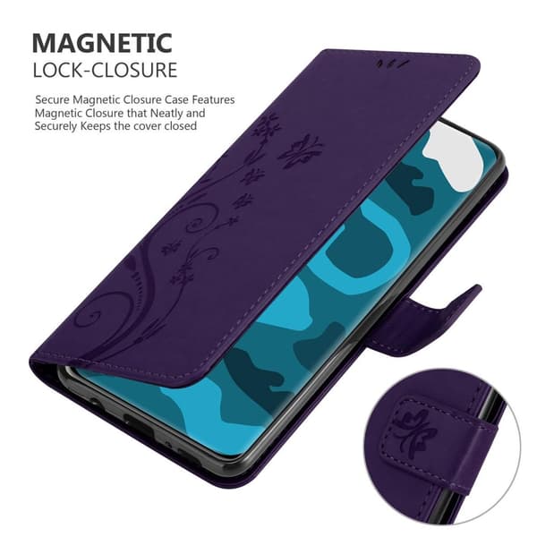 Deksel til Huawei P40 PRO / P40 PRO+ Lommebokdeksel i blomster design med magnetisk lukking, stativfunksjon og kortplasser