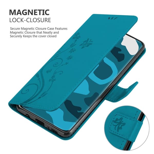 Deksel til Huawei P40 PRO / P40 PRO+ Lommebokdeksel i blomster design med magnetisk lukking, stativfunksjon og kortplasser
