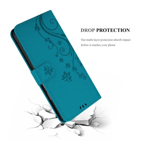 Deksel til Huawei P40 PRO / P40 PRO+ Lommebokdeksel i blomster design med magnetisk lukking, stativfunksjon og kortplasser