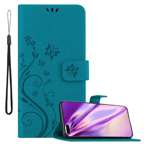 Deksel til Huawei P40 PRO / P40 PRO+ Lommebokdeksel i blomster design med magnetisk lukking, stativfunksjon og kortplasser