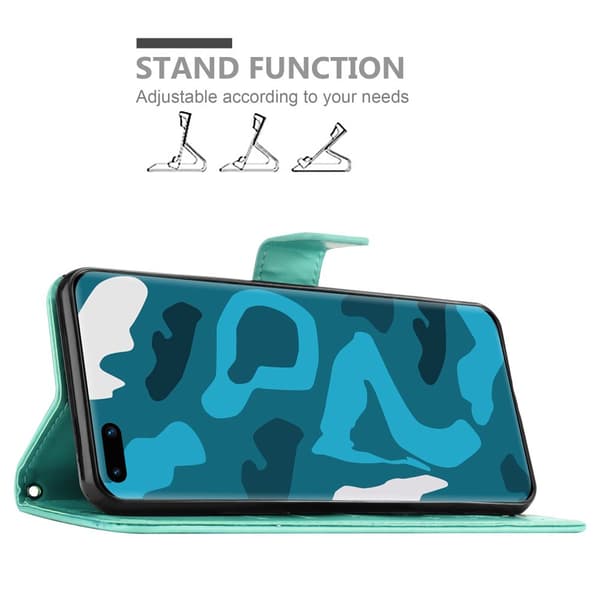 Deksel til Huawei P40 PRO / P40 PRO+ Lommebokdeksel i blomster design med magnetisk lukking, stativfunksjon og kortplasser