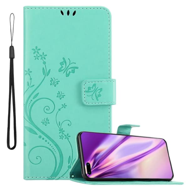 Huawei P40 PRO / P40 PRO+ Skal Fodral i blomdesign Mobilskydd Case Cover med magnetisk stängning, ståfunktion och kortplatser