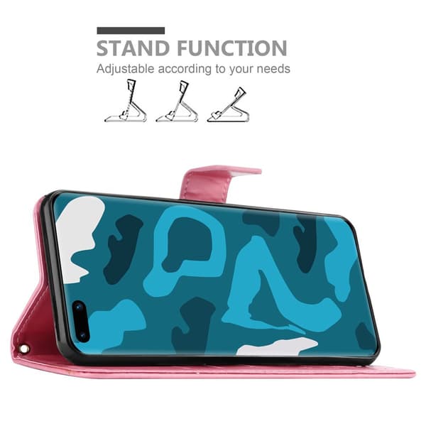 Deksel til Huawei P40 PRO / P40 PRO+ Lommebokdeksel i blomster design med magnetisk lukking, stativfunksjon og kortplasser