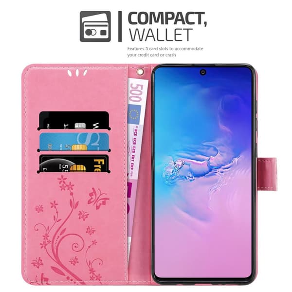 Samsung Galaxy A91 / S10 LITE / M80s Skal Fodral i blomdesign Mobilskydd Case Cover med magnetisk stängning, ståfunktion och kortplatser