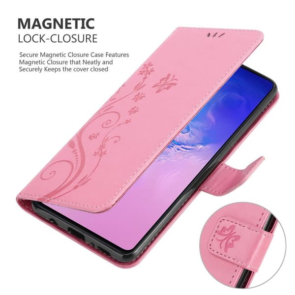 Samsung Galaxy A91 / S10 LITE / M80s Skal Fodral i blomdesign Mobilskydd Case Cover med magnetisk stängning, ståfunktion och kortplatser