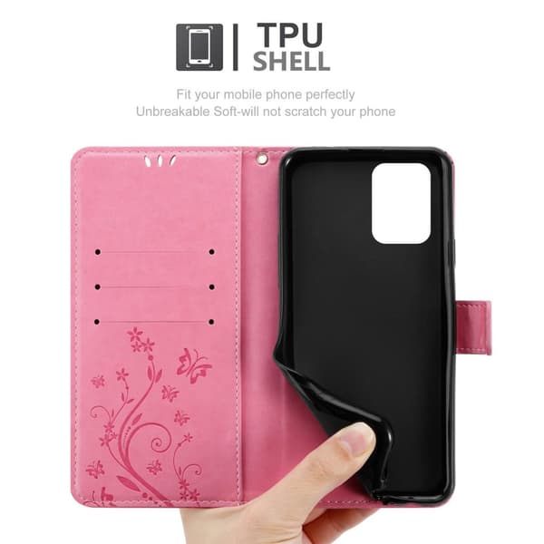 Samsung Galaxy A91 / S10 LITE / M80s Skal Fodral i blomdesign Mobilskydd Case Cover med magnetisk stängning, ståfunktion och kortplatser