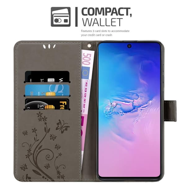 Samsung Galaxy A91 / S10 LITE / M80s Skal Fodral i blomdesign Mobilskydd Case Cover med magnetisk stängning, ståfunktion och kortplatser