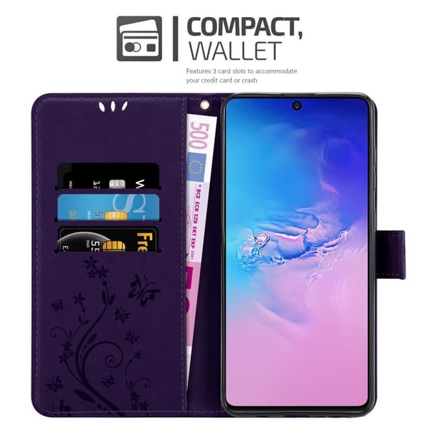 Samsung Galaxy A91 / S10 LITE / M80s Skal Fodral i blomdesign Mobilskydd Case Cover med magnetisk stängning, ståfunktion och kortplatser