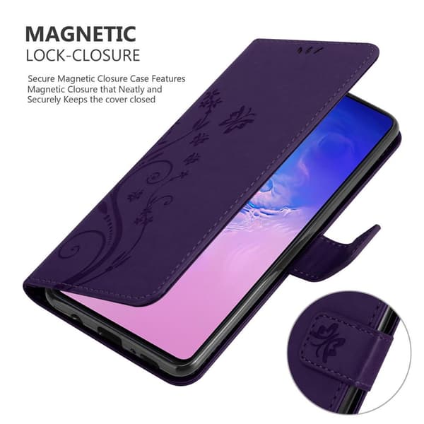Samsung Galaxy A91 / S10 LITE / M80s Skal Fodral i blomdesign Mobilskydd Case Cover med magnetisk stängning, ståfunktion och kortplatser