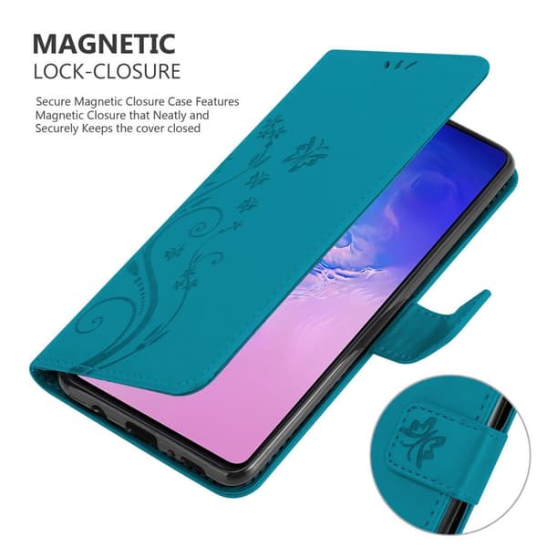 Samsung Galaxy A91 / S10 LITE / M80s Skal Fodral i blomdesign Mobilskydd Case Cover med magnetisk stängning, ståfunktion och kortplatser