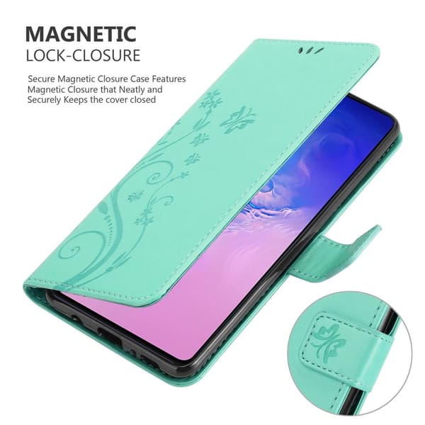 Samsung Galaxy A91 / S10 LITE / M80s Skal Fodral i blomdesign Mobilskydd Case Cover med magnetisk stängning, ståfunktion och kortplatser