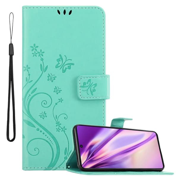 Samsung Galaxy A91 / S10 LITE / M80s Skal Fodral i blomdesign Mobilskydd Case Cover med magnetisk stängning, ståfunktion och kortplatser