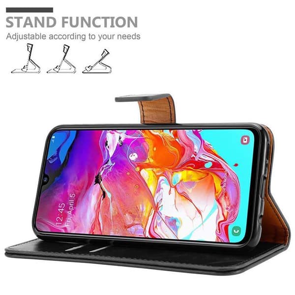 Deksel til Samsung Galaxy A70 / A70s Lommebokdeksel med magnetisk lukking, stativfunksjon og kortlomme