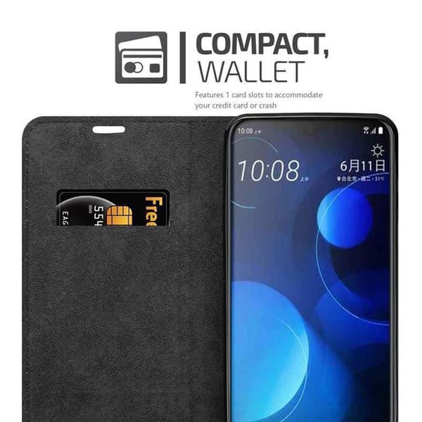 HTC Desire 19 PLUS Fodral Skal Plånboksfodral Case med magnetisk stängning, ståfunktion och kortficka