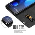 Miniatyrbild 4 av 8: HTC Desire 19 PLUS Fodral Skal Plånboksfodral Case med magnetisk stängning, ståfunktion och kortficka