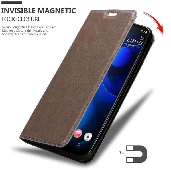 HTC Desire 19 PLUS Fodral Skal Plånboksfodral Case med magnetisk stängning, ståfunktion och kortficka