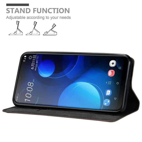 HTC Desire 19 PLUS Fodral Skal Plånboksfodral Case med magnetisk stängning, ståfunktion och kortficka
