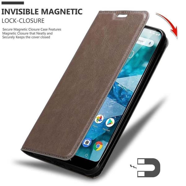 Nokia 7.1 Suojakotelo Suojakuori Lompakkokotelo Matkapuhelinkotelo jossa magneettisuljenta, jalusta-toiminto ja korttitasku
