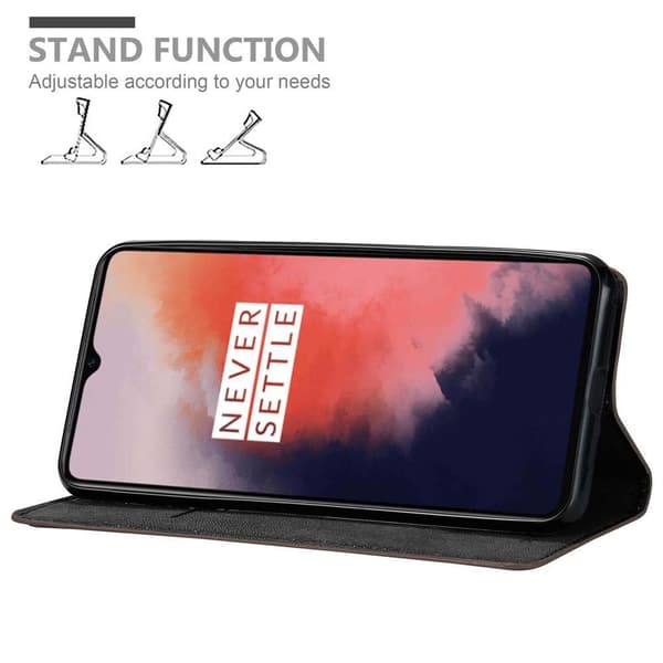 OnePlus 7T Fodral Skal Plånboksfodral Case med magnetisk stängning, ståfunktion och kortficka