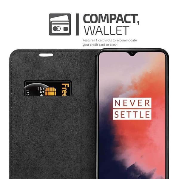 OnePlus 7T Fodral Skal Plånboksfodral Case med magnetisk stängning, ståfunktion och kortficka