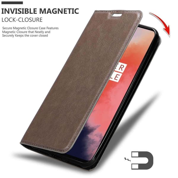 OnePlus 7T Fodral Skal Plånboksfodral Case med magnetisk stängning, ståfunktion och kortficka