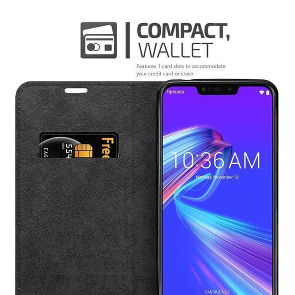 Asus ZenFone MAX M2 Suojakotelo Suojakuori Lompakkokotelo Matkapuhelinkotelo jossa magneettisuljenta, jalusta-toiminto ja korttitasku