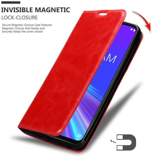 Asus ZenFone MAX M2 Suojakotelo Suojakuori Lompakkokotelo Matkapuhelinkotelo jossa magneettisuljenta, jalusta-toiminto ja korttitasku